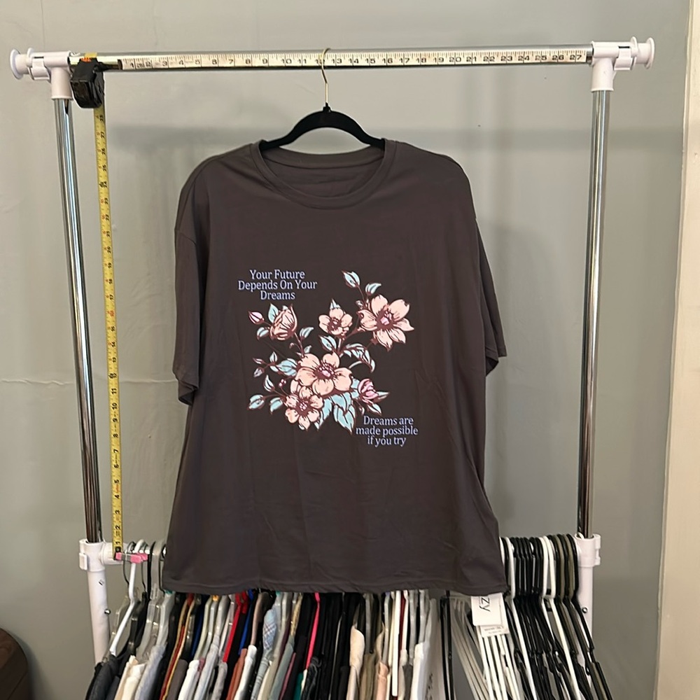 Dark gray graphic T-shirt, new with tags